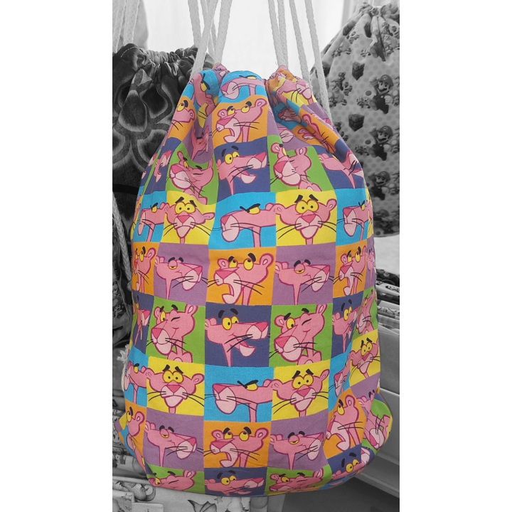 Mochila de Cuerda Infantil Pantera Rosa