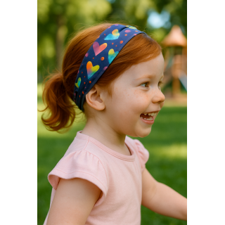 Diademas Infantiles de Tela Corazones