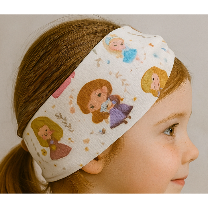 Diademas Infantiles de Tela Princesas