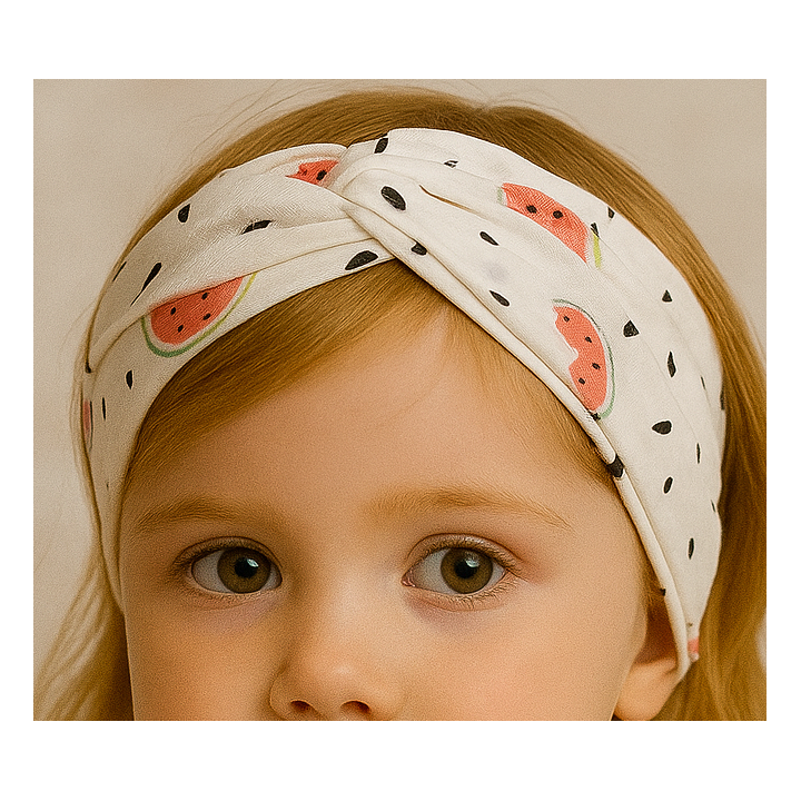 Diademas Infantiles de Tela Sandías