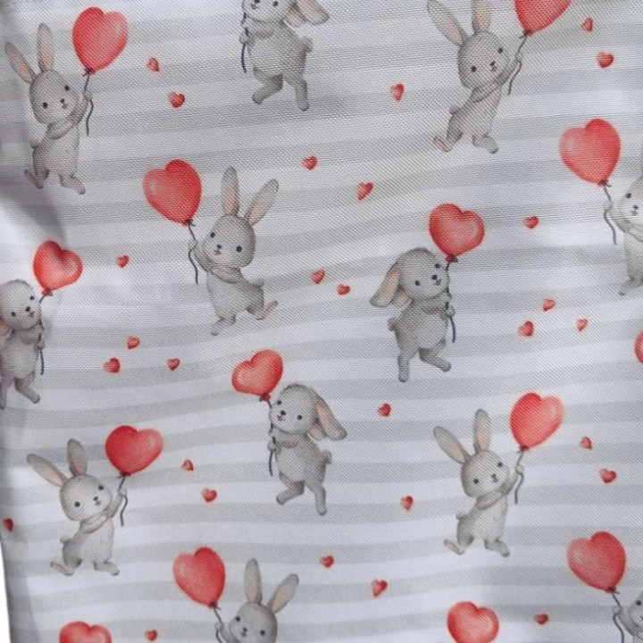 Bolsita impermeable infantil mapaches globos