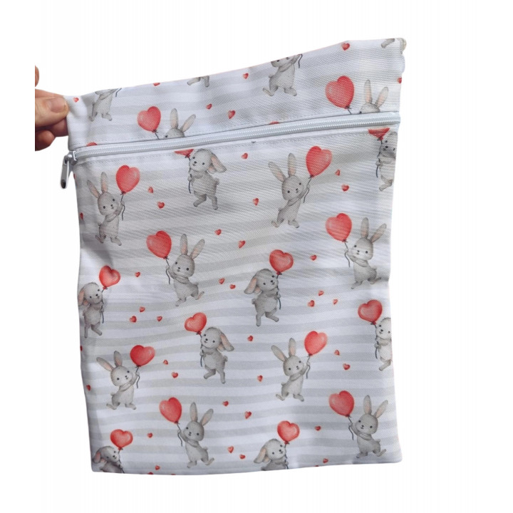 Bolsita impermeable infantil mapaches globos