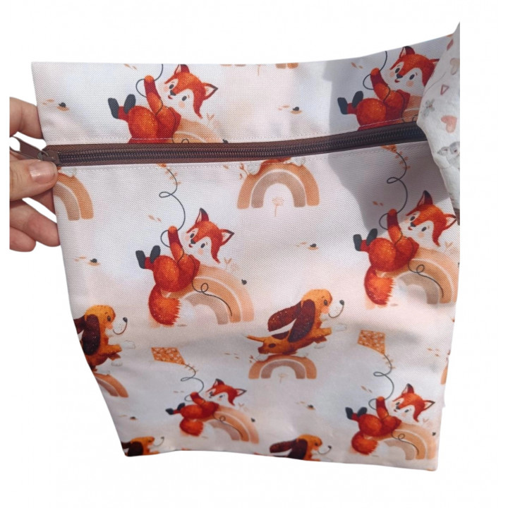 Bolsita impermeable infantil zorritos arcoiris