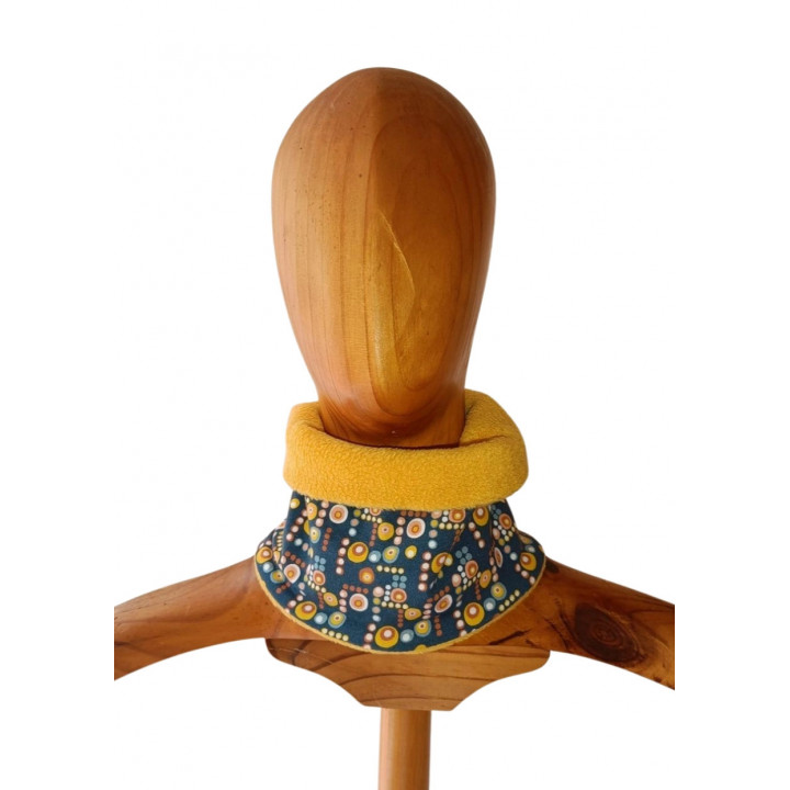 Braga de cuello infantil con estampado de círculos dots multicolor