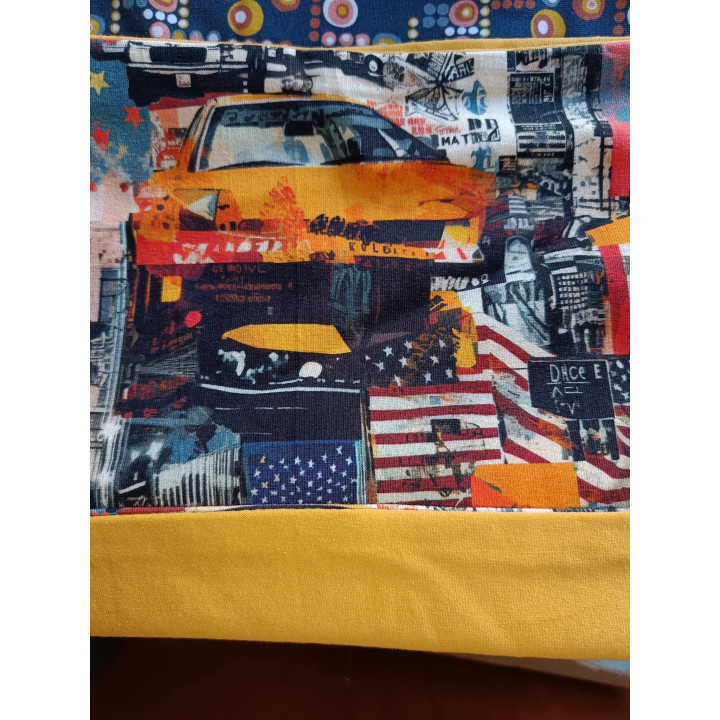 Braga de cuello USA juvenil/adulto doblada para mostrar textura del algodón interior.