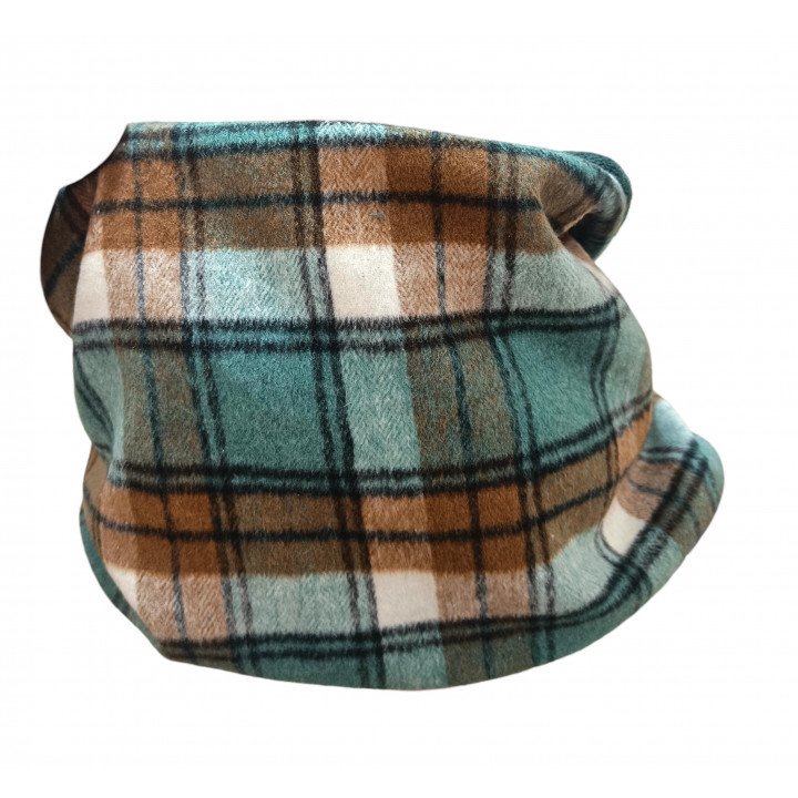 Bufanda infinita de franela y coralina