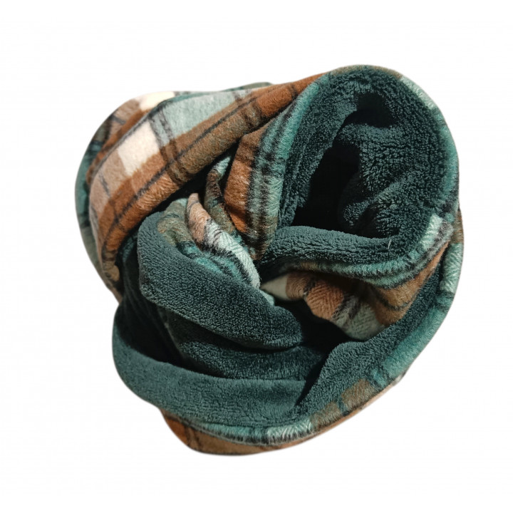 Bufanda infinita de franela y coralina