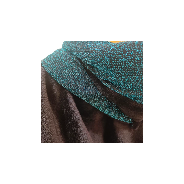 Bufanda triangular reversible azul | by.Cuqui