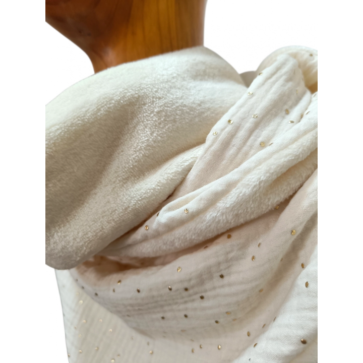 Bufanda triangular doble gasa constelación blanca | by.Cuqui