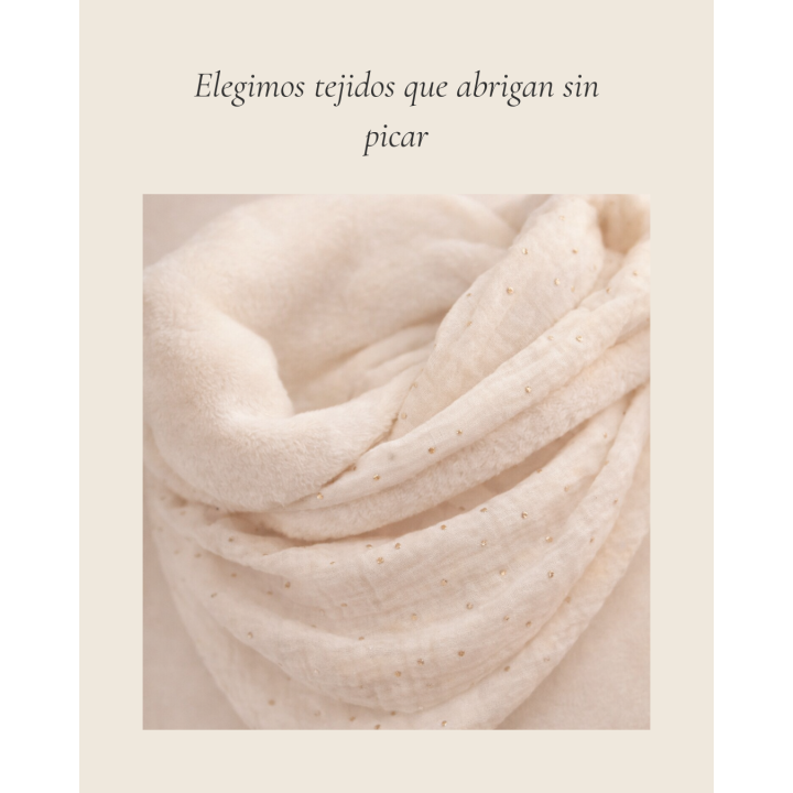 Bufanda triangular doble gasa constelación blanca | by.Cuqui