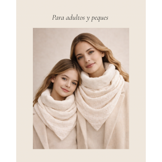 Bufanda triangular doble gasa constelación blanca | by.Cuqui