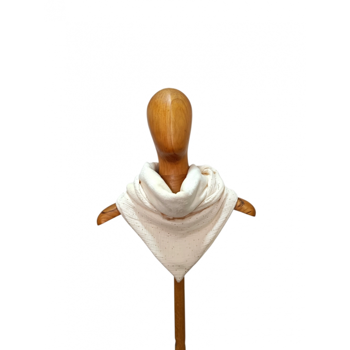 Bufanda triangular doble gasa constelación blanca | by.Cuqui