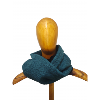 Bufanda infinita reversible verde suave | by.Cuqui