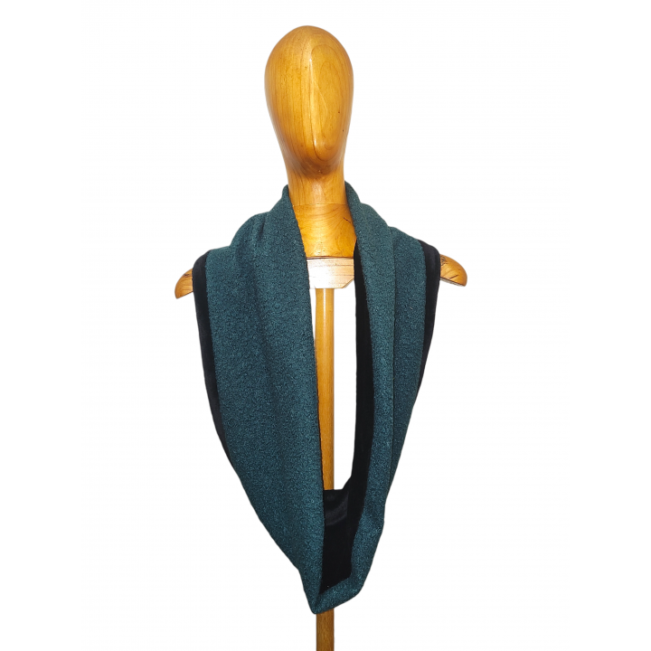 Bufanda infinita reversible verde suave | by.Cuqui