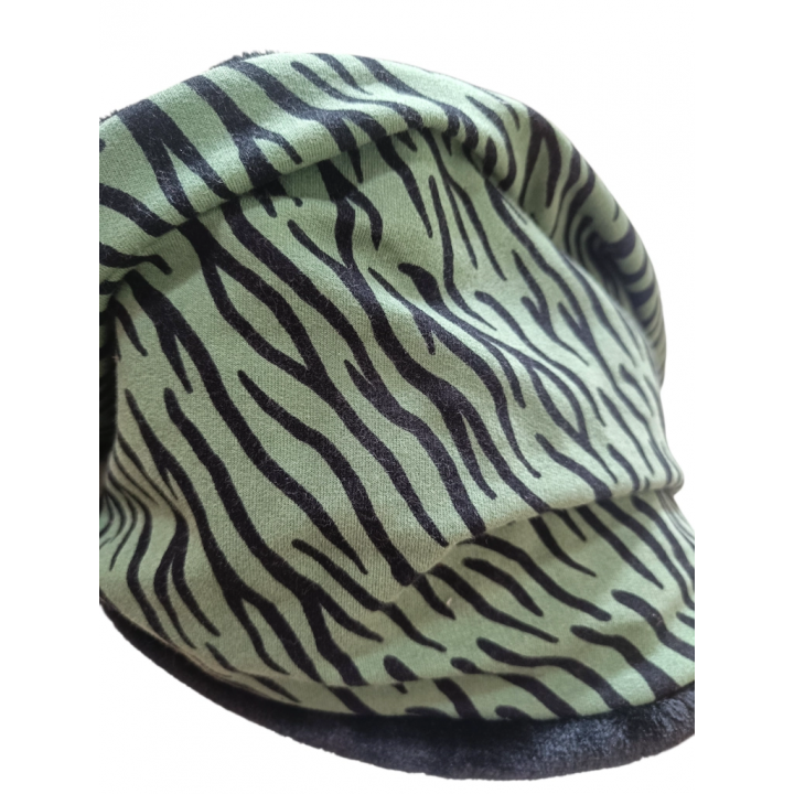 bufanda infinita franela animal print verde