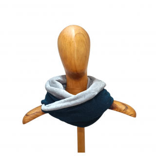 bufanda infinita canalé azul