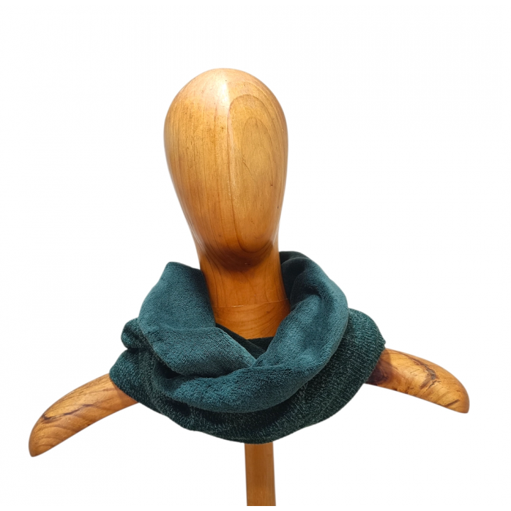 bufanda infinita canalé verde