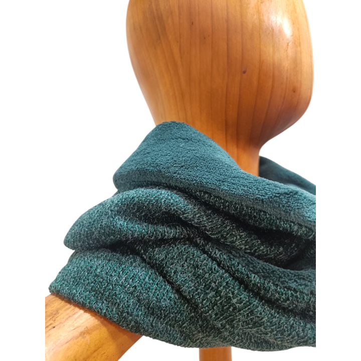 bufanda infinita canalé verde