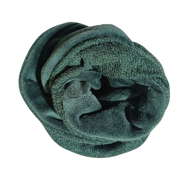 bufanda infinita canalé verde