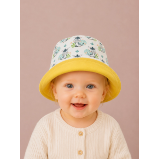 Gorrito de pescador reversible estampado Cebritas hecho a mano en algodón – By.Cuqui
