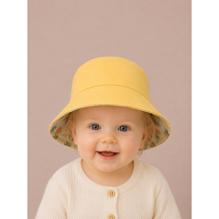 Gorrito de pescador reversible estampado Vacaciones hecho a mano en algodón – By.Cuqui