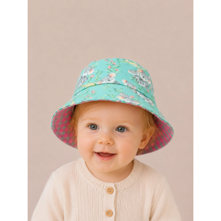 Gorrito de pescador reversible estampado Koalas hecho a mano en algodón – By.Cuqui