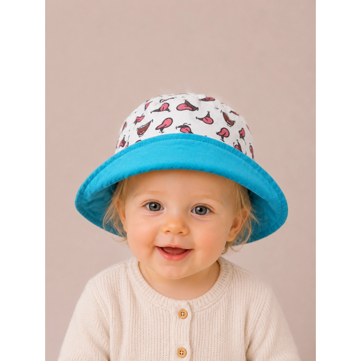 Gorrito de pescador reversible estampado Lenguas hecho a mano en algodón – By.Cuqui