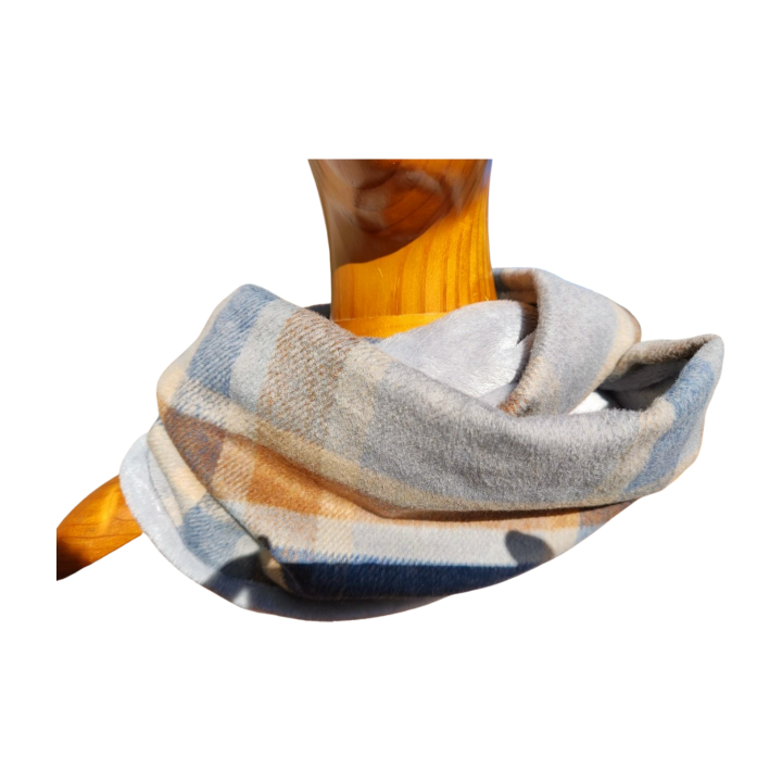 Bufanda infinita de franela y coralina