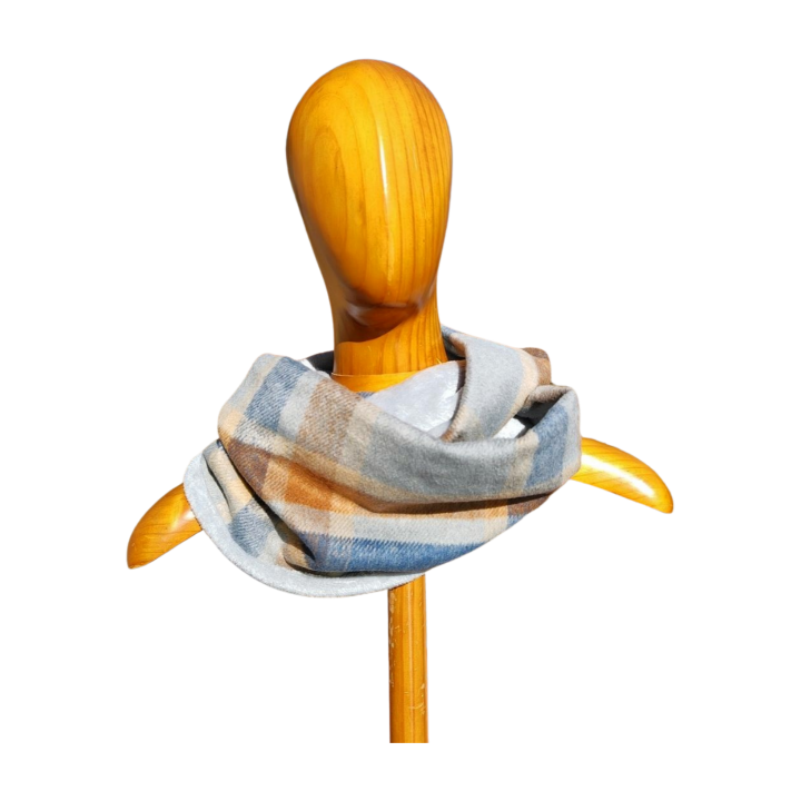 Bufanda infinita de franela y coralina