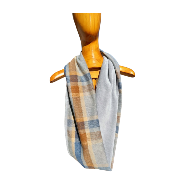 Bufanda infinita de franela y coralina