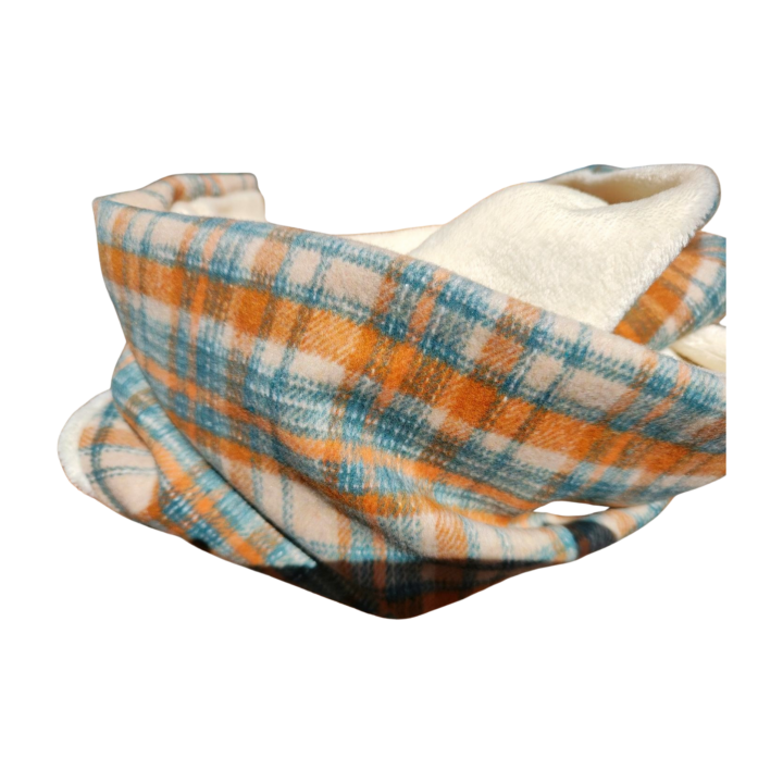 Bufanda infinita de franela y coralina