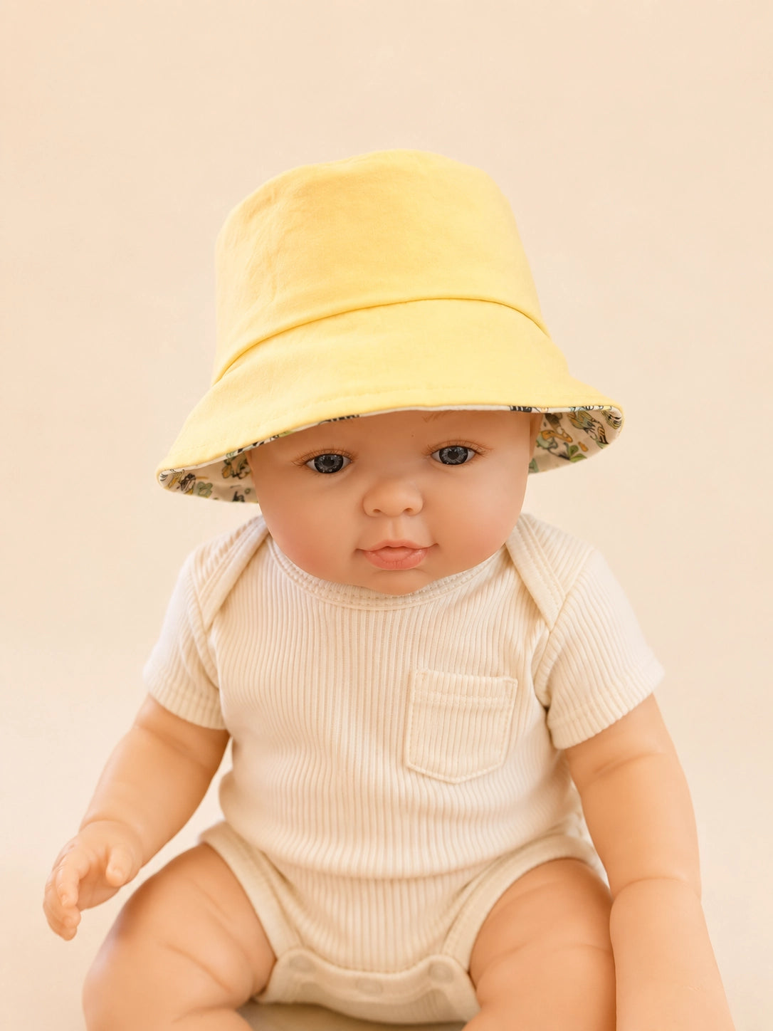 Reverso amarillo sol del gorrito de pescador Cebritas reversible [Variant: Amarillo claro]