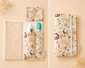 Kit dental Sabana con rizo beige, abierto y cerrado en vista frontal