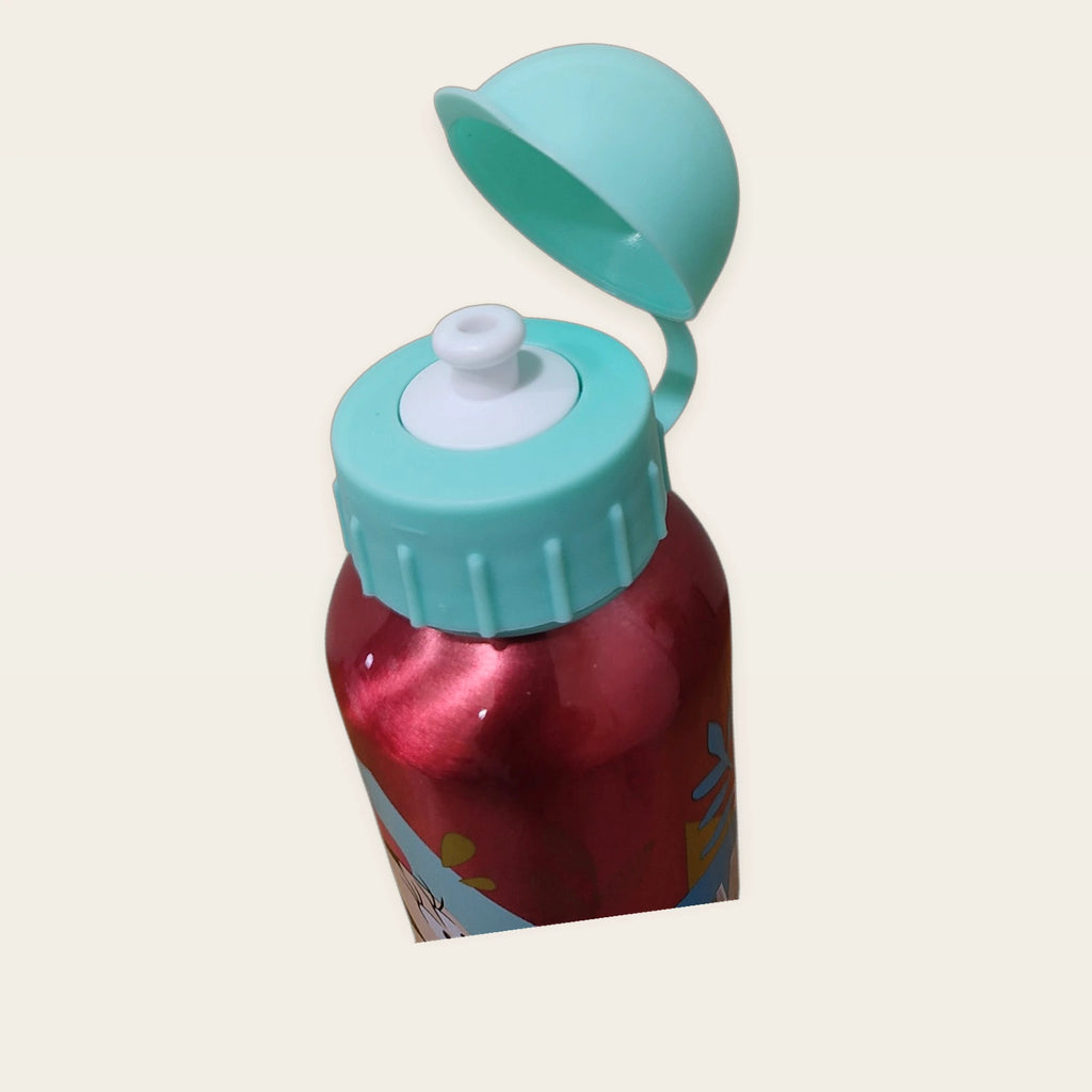 Botella infantil Minnie con tapón abierto