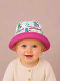 Gorrito de pescador reversible Snoopy hecho a mano en algodón [Variant: Rosa fucsia]