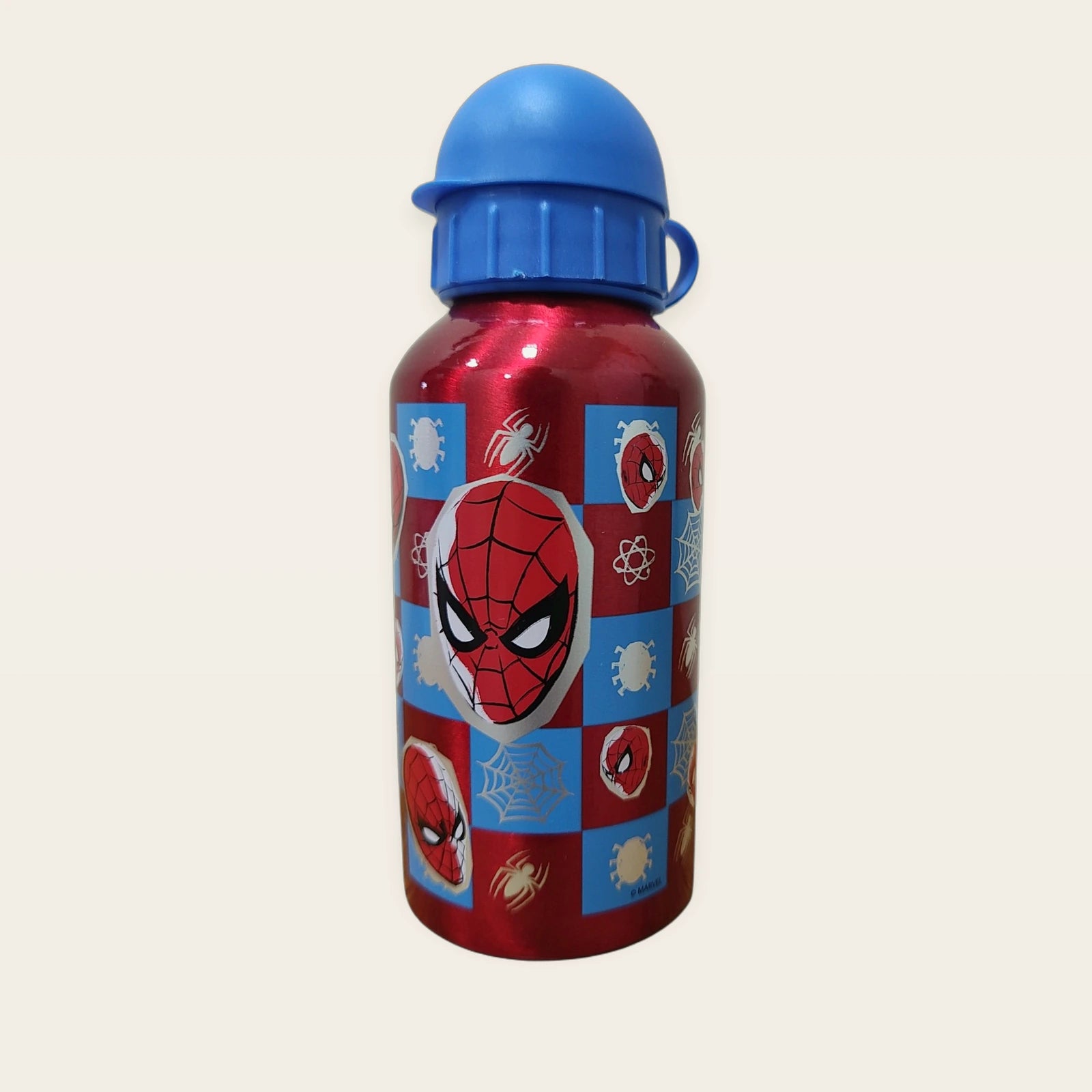 Botella infantil de aluminio Spider-Man, vista frontal