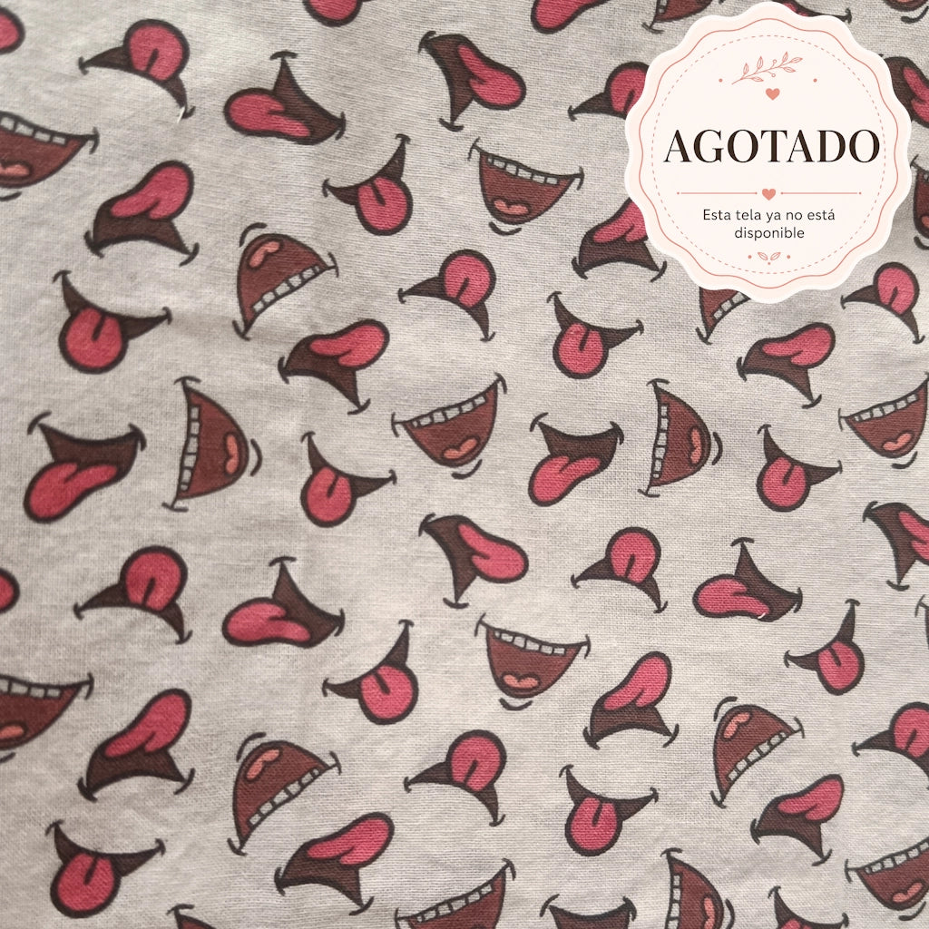 Telas de algodón disponibles para productos personalizados de bebé e infantil by.Cuqui [Variant: Bocas]