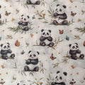 Telas de algodón disponibles para productos personalizados de bebé e infantil by.Cuqui [Variant: Pandas sentados]