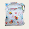 Bolsa impermeable Animalitos del mar con cremallera arcoíris, vista frontal