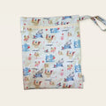 Bolsa impermeable Animalitos franceses con cremallera beige, vista frontal