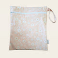 Bolsa impermeable Margaritas con cremallera blanca, vista frontal