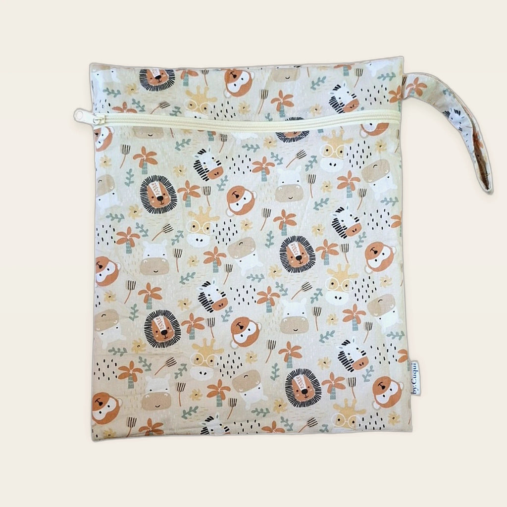 Bolsa impermeable Sabana con cremallera blanca, vista frontal [Variant: Beige]
