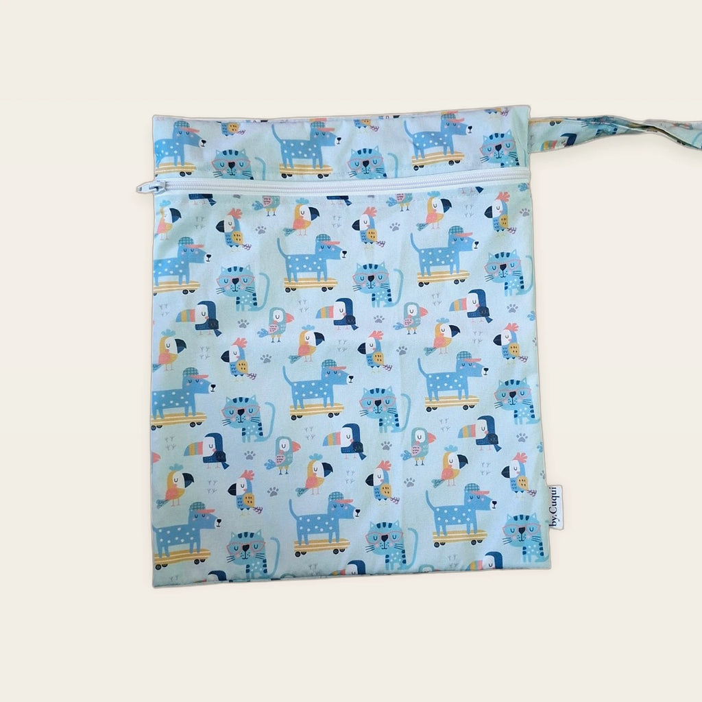 Bolsa impermeable Tucán con cremallera blanca, vista frontal [Variant: Blanco]