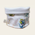 Braga de cuello infantil Dragoncitos con el cuello doblado y el polar blanco visible [Variant: Blanco]
