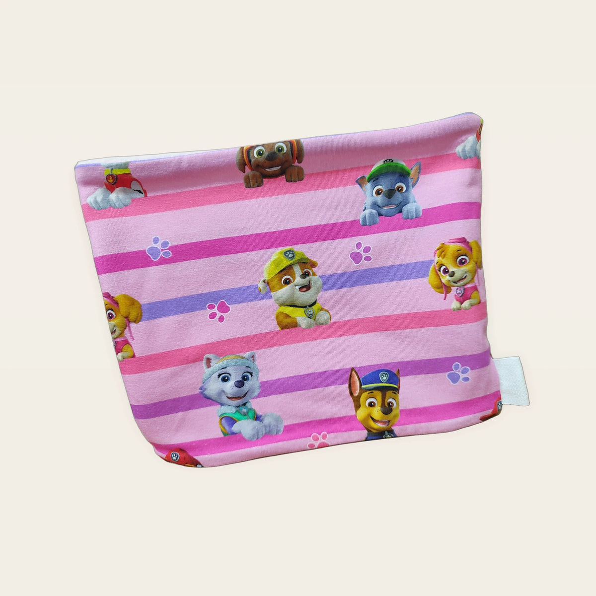 Braga de cuello infantil Perretes rayas rosa con interior de polar rosa [Variant: Rosa]
