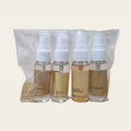 Pack descubrimiento de 4 perfumes textiles by.Cuqui con Cotton, Wood, Azahar y Pure